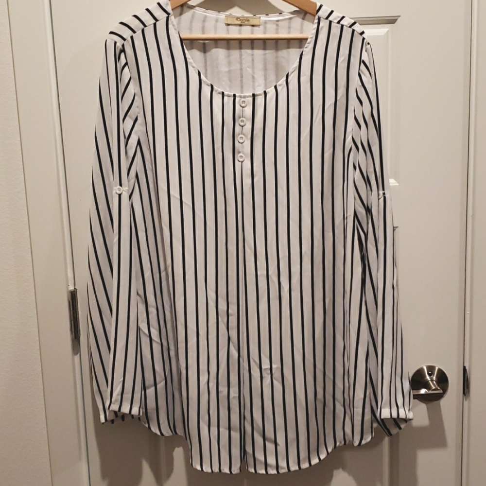 White and black dress tunic - size 2X